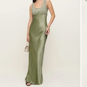 Reformation Olive Green Wedding Dress